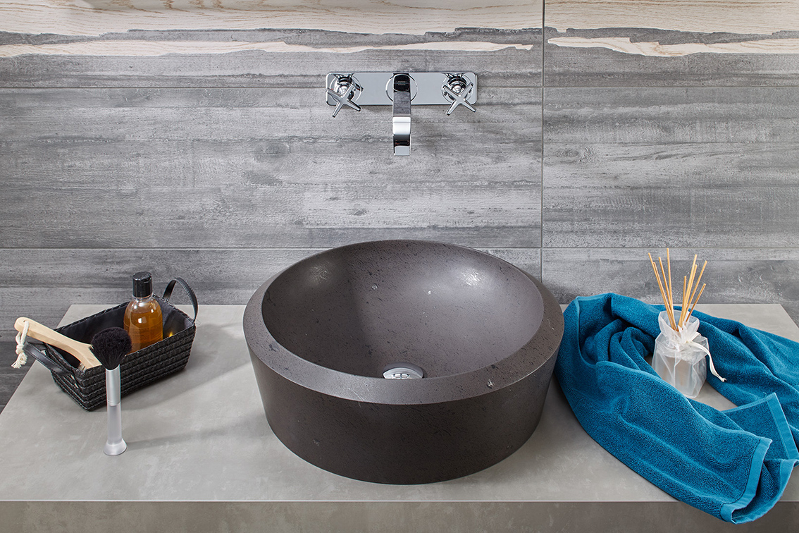 Waschbecken rund – zweite Perspektive