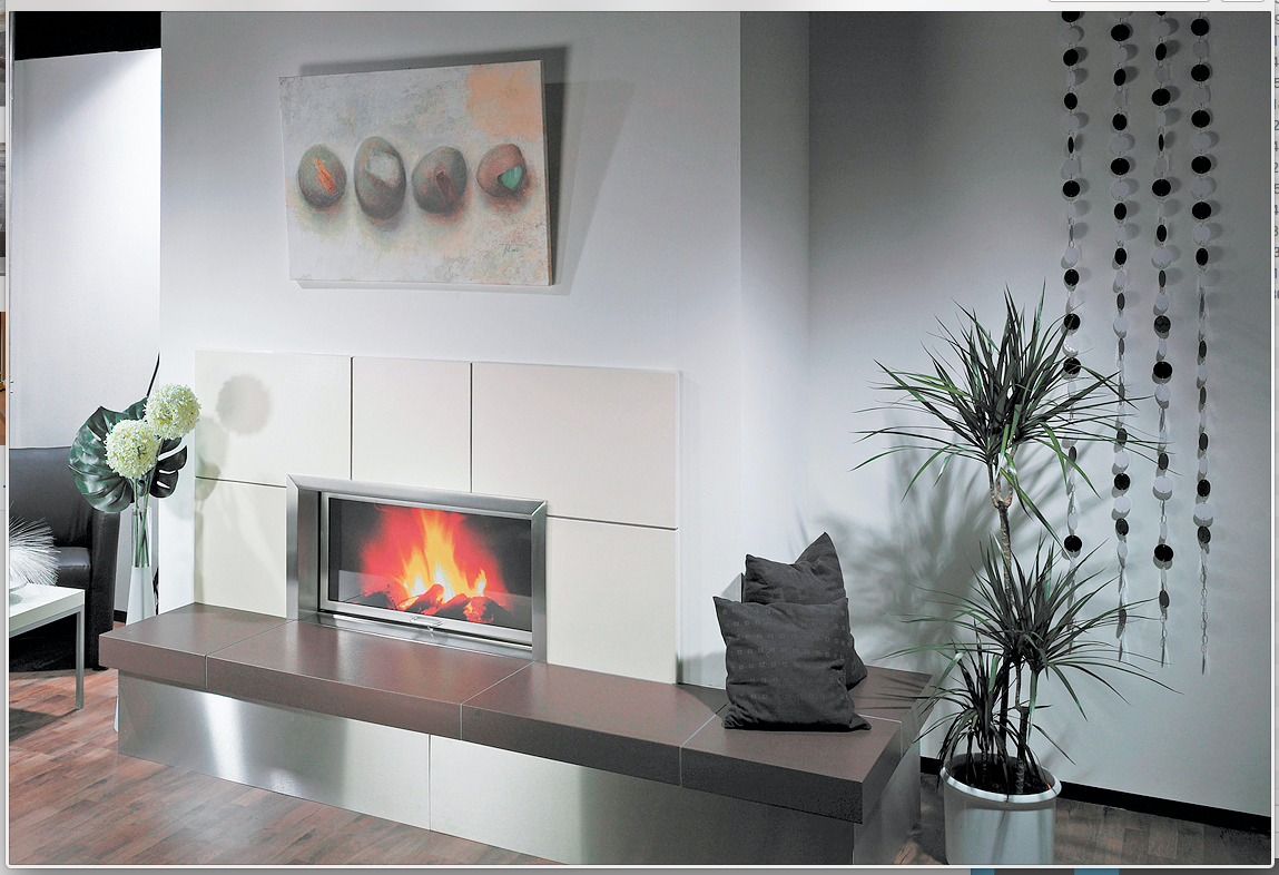 Fliesen für offenen Kamin