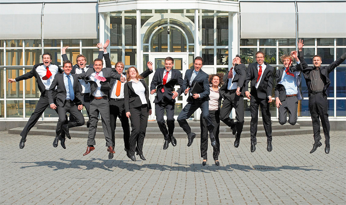 Unkonventionelle Gruppenaufnahme