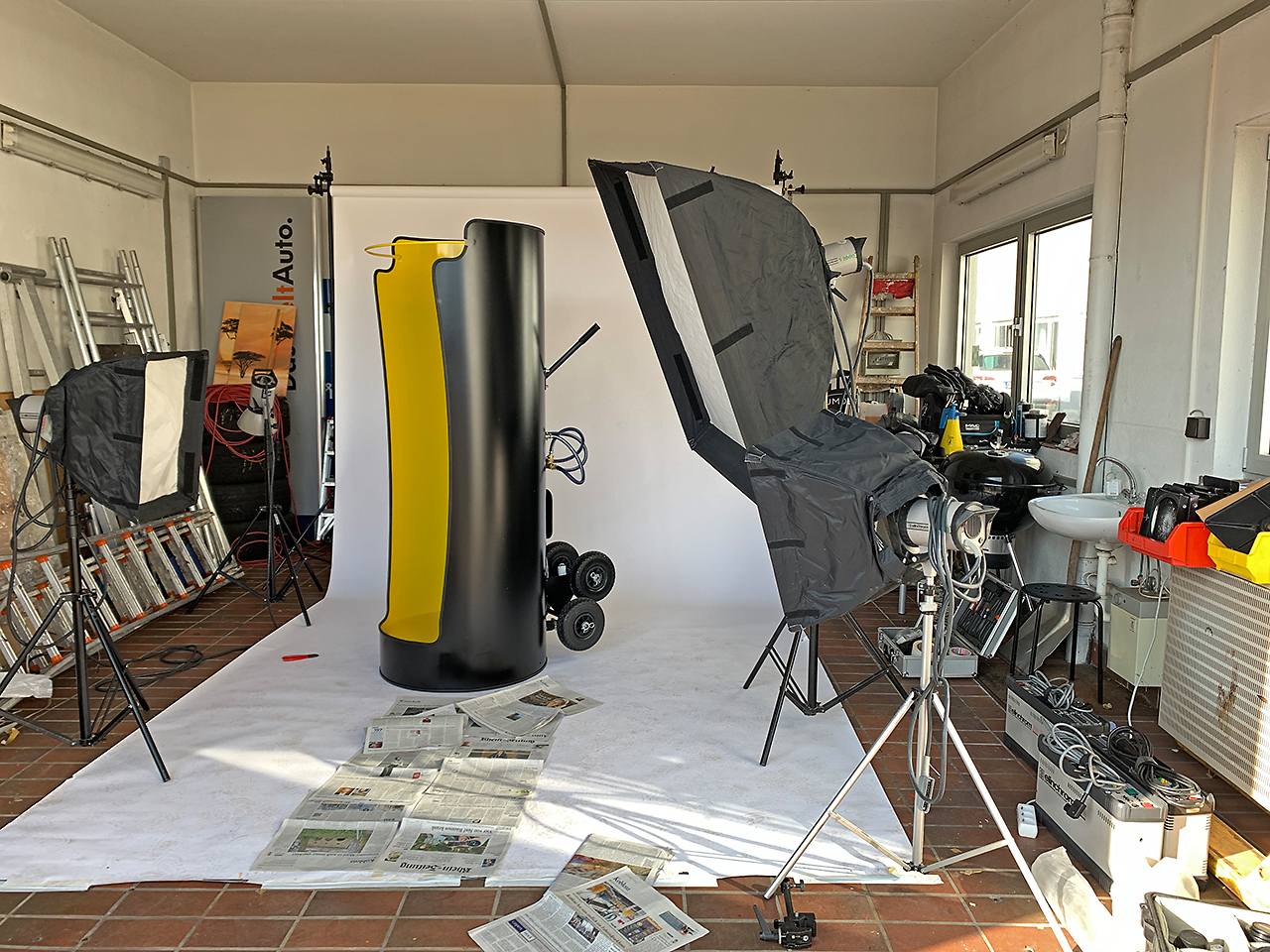 mobiles Studio – Einsatz bei sehr wenig Platz vor Ort