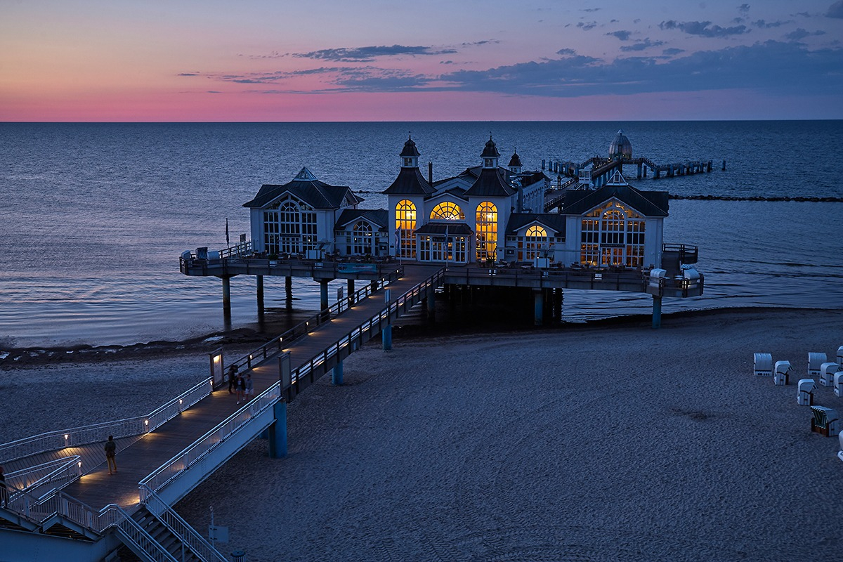 Sellin, Seebrücke – blaue Stunde