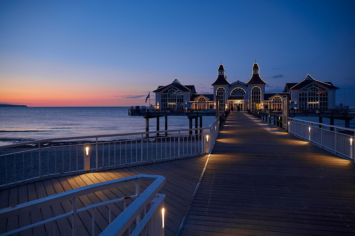 Sellin, Seebrücke – blaue Stunde