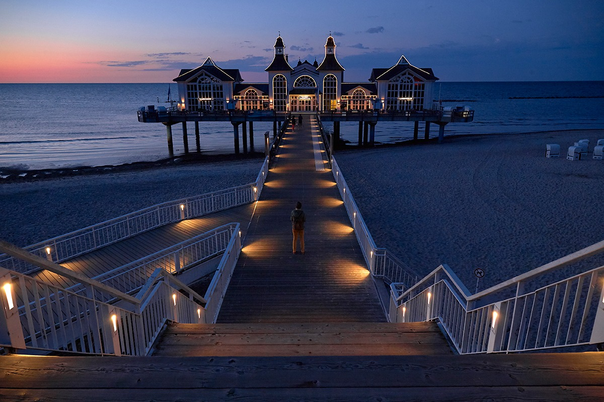Sellin, Seebrücke – blaue Stunde