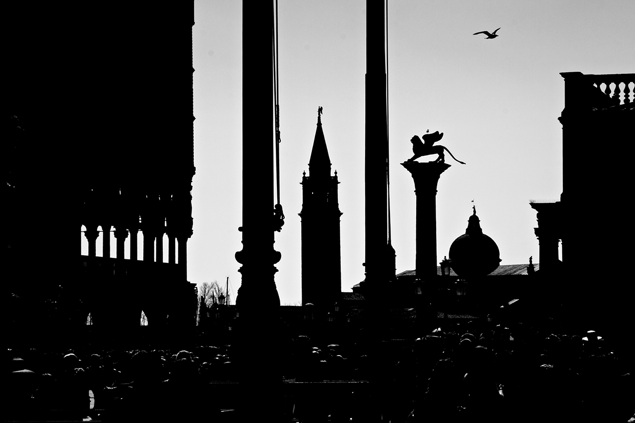 Venedig Stadtsilhouette graphisch