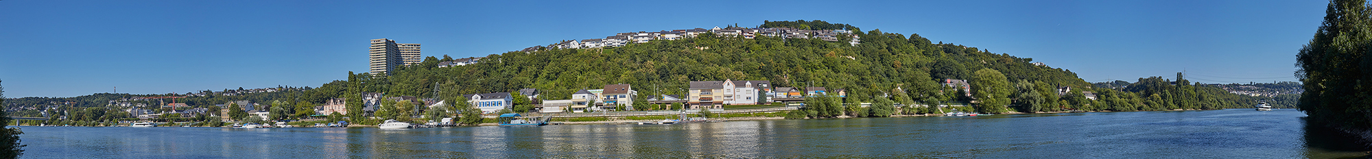 Vallendar, Gartenstadt v. Rhein aus gesehen