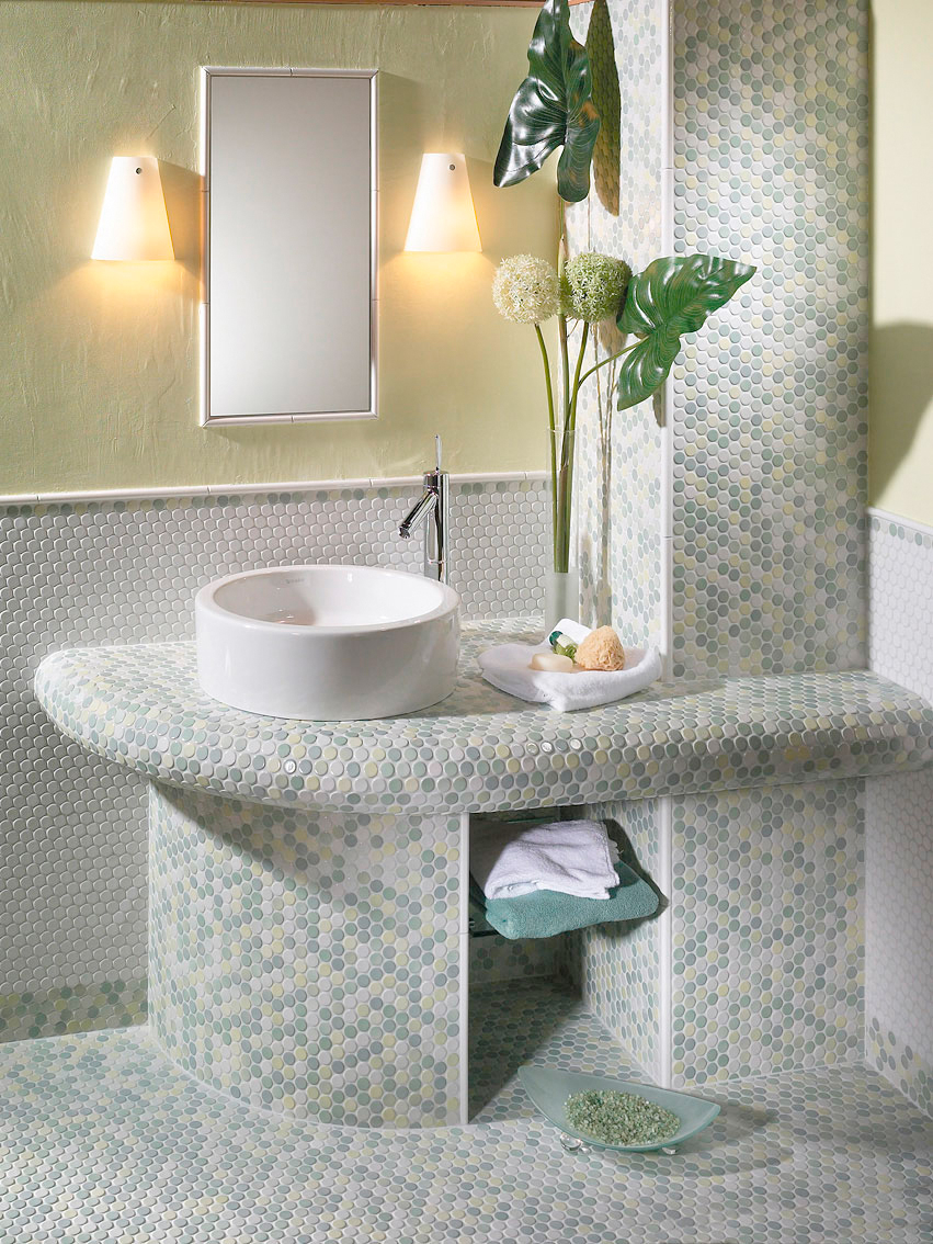 gefliestes Bad – Mosaik